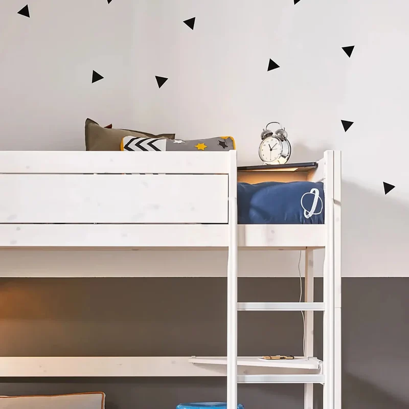 Lifetime Kidsrooms Hochbett 120 mit Leiter - 177 cm Weiss