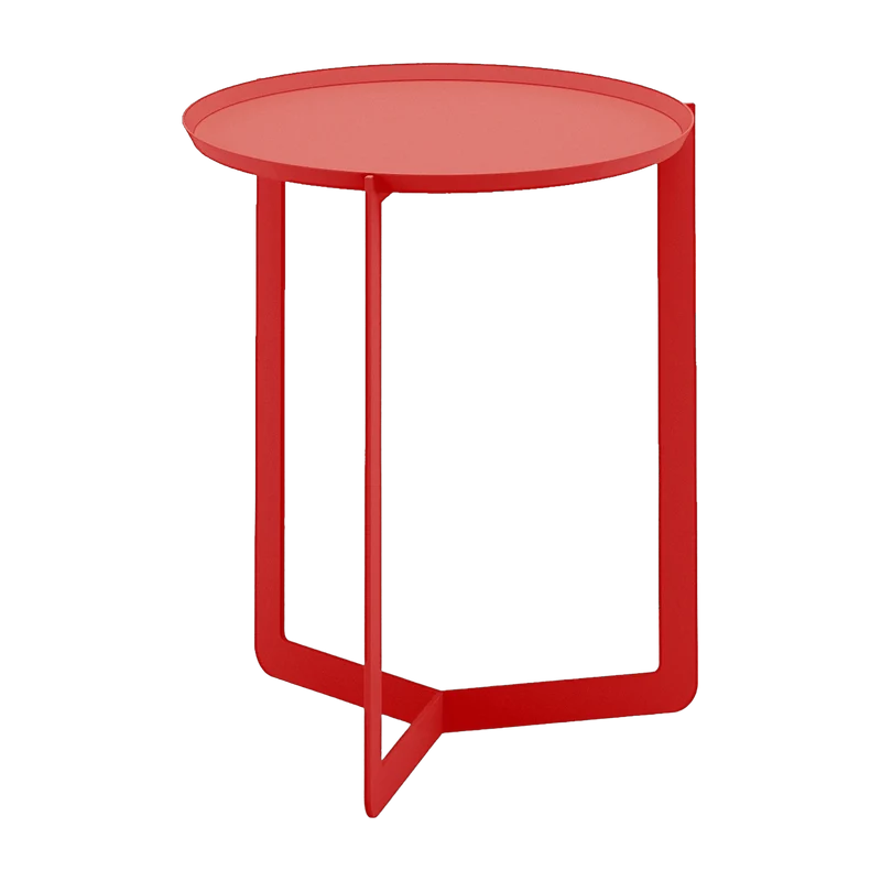 Table d'appoint rouge Round 1 - Meme Design