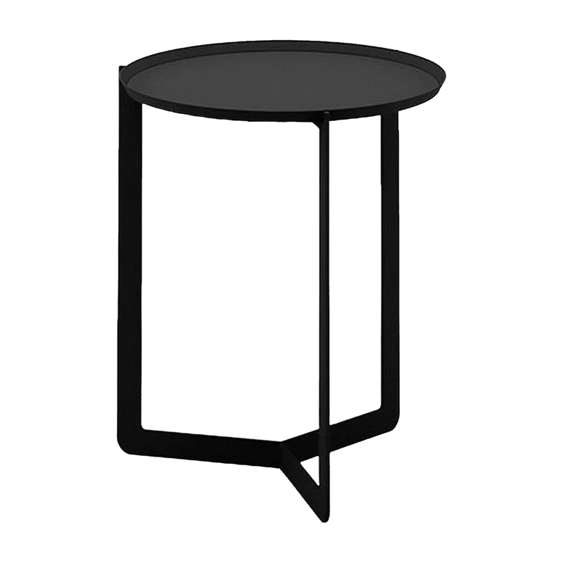 Table d'appoint noire Round 1 - Meme Design