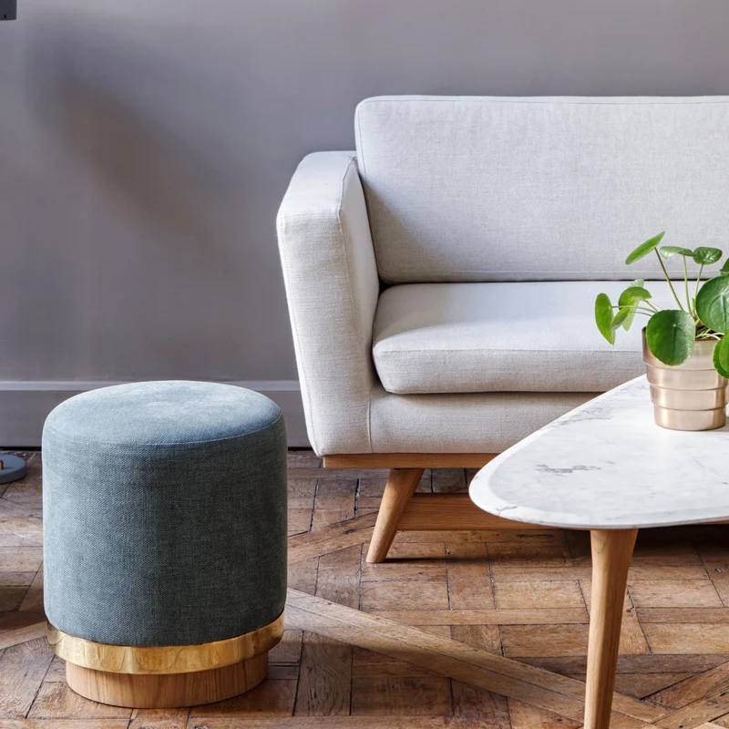 Tabouret en coton bleu indien Stool - RED Edition