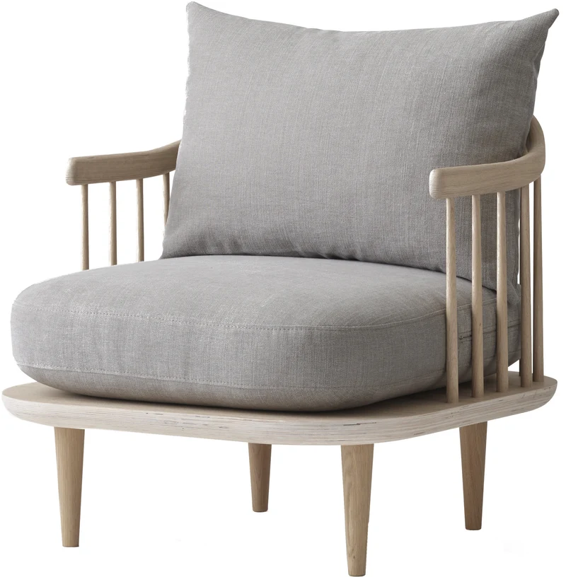 Fauteuil en chêne et tissus hot madison 094 SC10 Fly - &tradition
