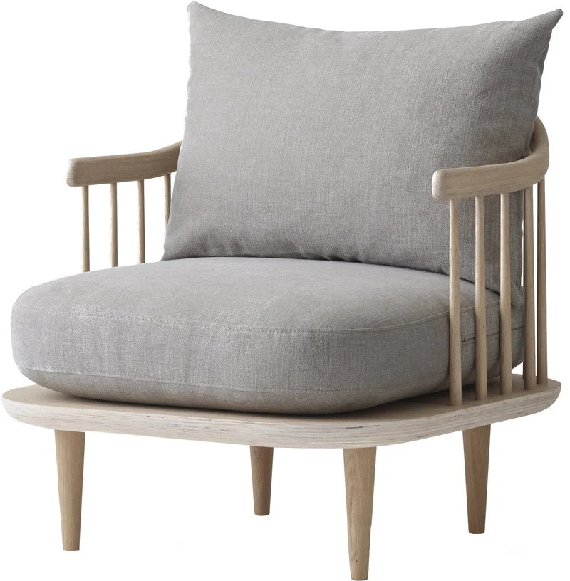 Fauteuil en chêne et tissus hot madison 094 SC10 Fly - &tradition