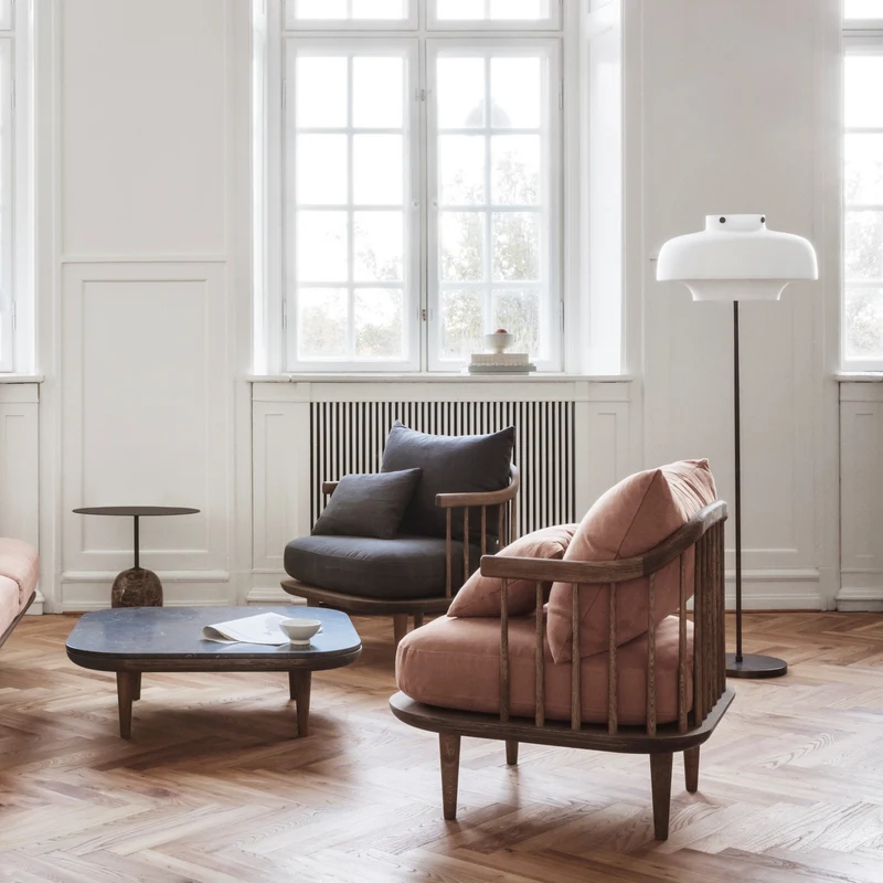 Fauteuil en chêne et tissus hot madison 094 SC10 Fly - &tradition