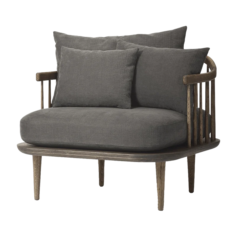 Fauteuil gris Fly SC1 - &tradition
