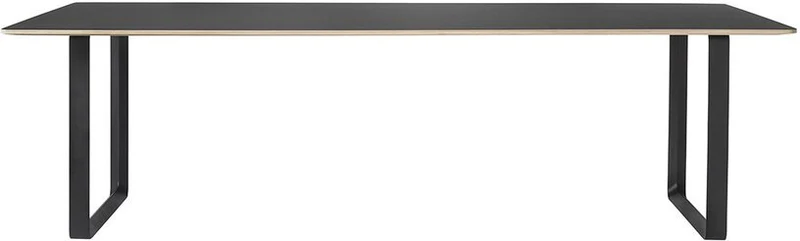 Table noire piétement noir 255 cm 70-70 - Muuto