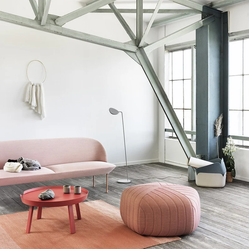 Pouf gris clair Five - Muuto