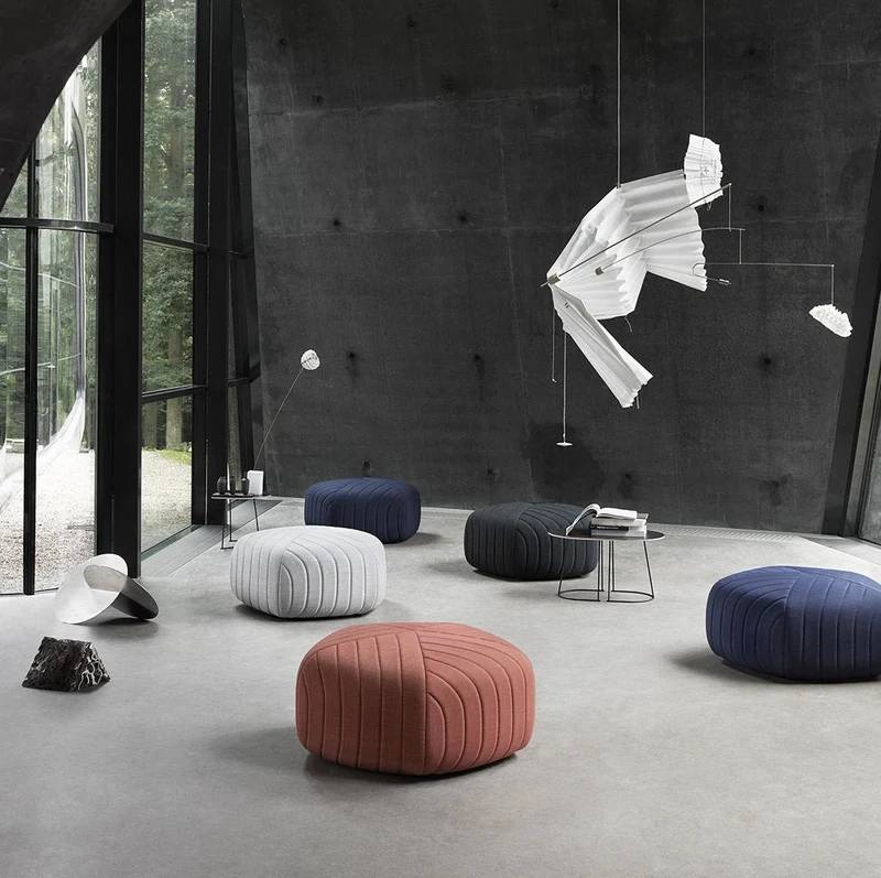 Pouf orange tangerine Five - Muuto