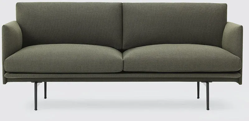 Canapé 2 places vert kaki Outline - Muuto