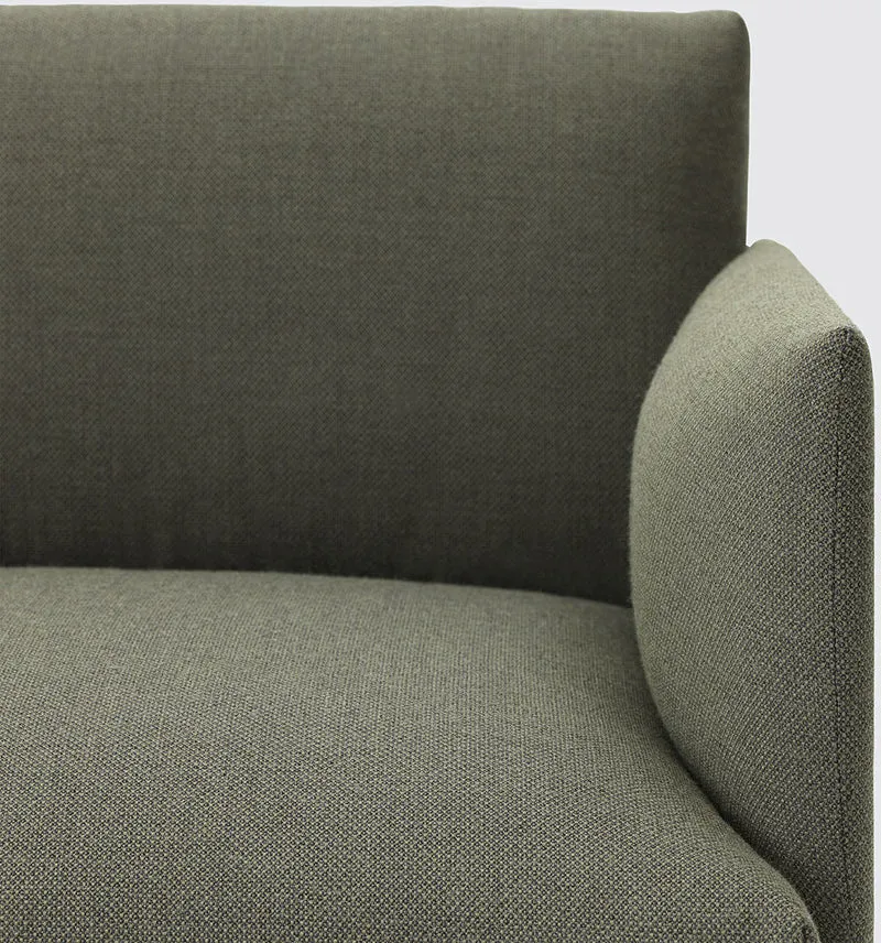 Canapé 2 places vert kaki Outline - Muuto