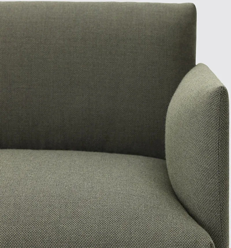 Canapé 2 places vert kaki Outline - Muuto