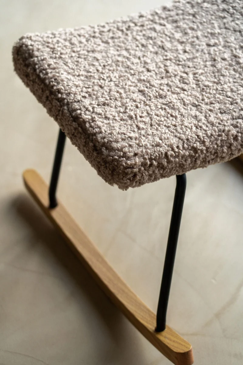 Quax Hocker Schaukelstuhl De Luxe Stone