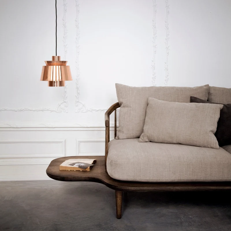 Canapé 2 places avec plateaux beige SC3 Fly - &tradition