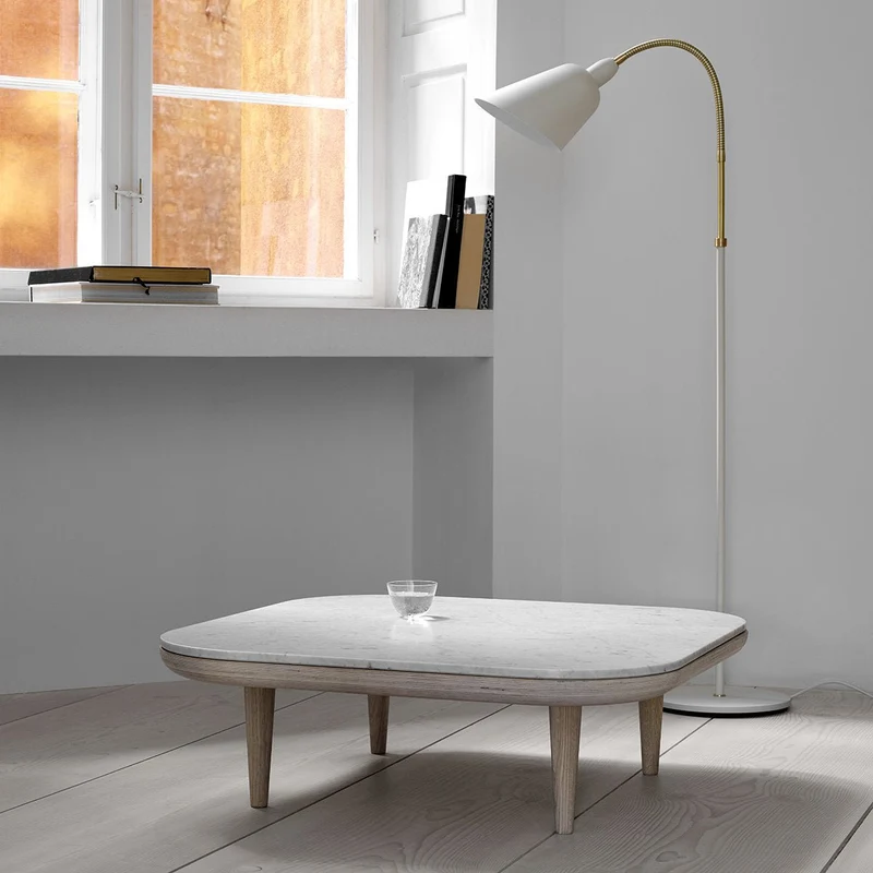 Table basse en marbre blanc Fly SC11 - &tradition