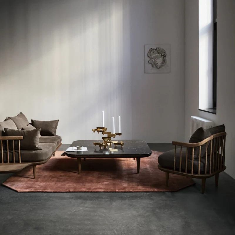 Table basse en marbre noir Fly SC11 - &tradition