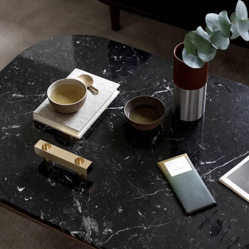 Table basse en marbre noir Fly SC5 - &tradition