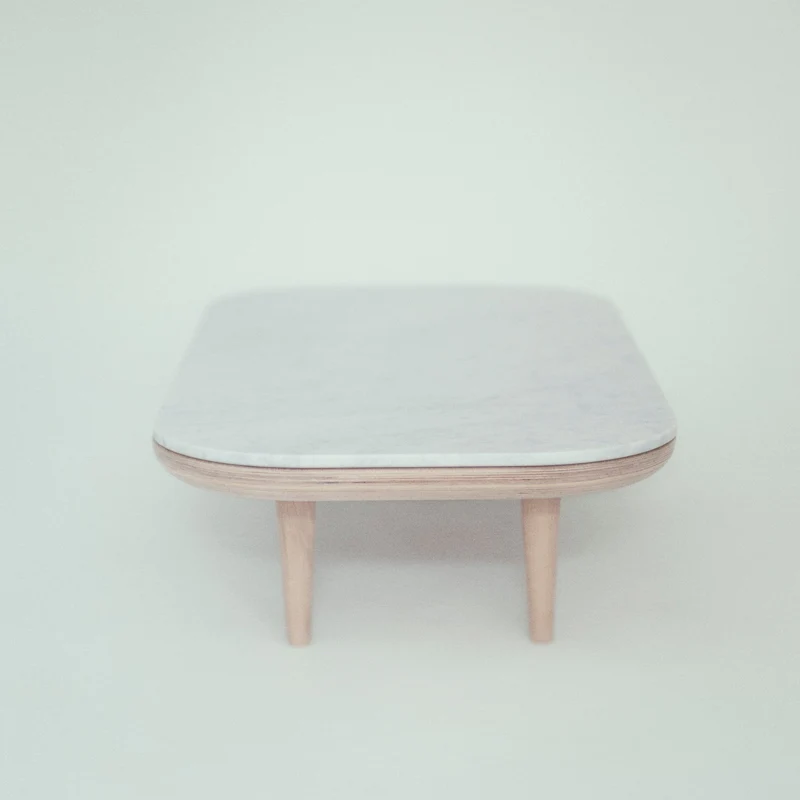 Table basse en marbre blanc Fly SC5 - &tradition