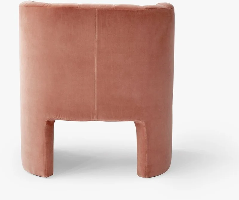 Fauteuil en velours rose Loafer - &tradition