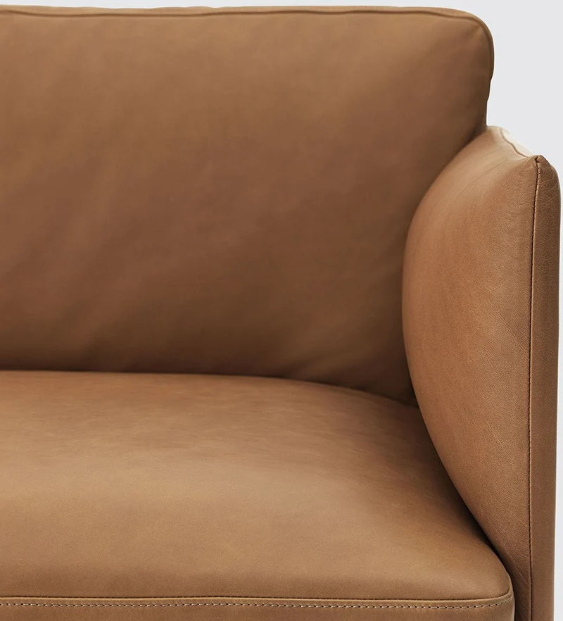 Fauteuil en cuir cognac Outline - Muuto