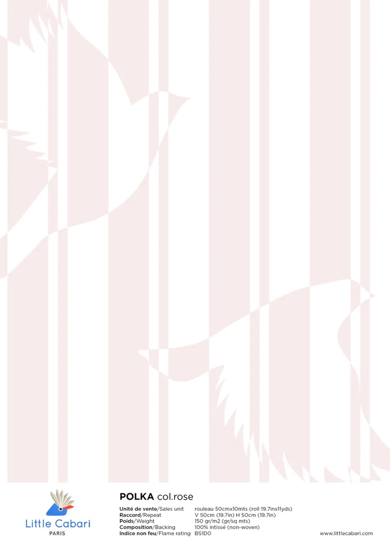 Little Cabari Tapete POLKA Rosa