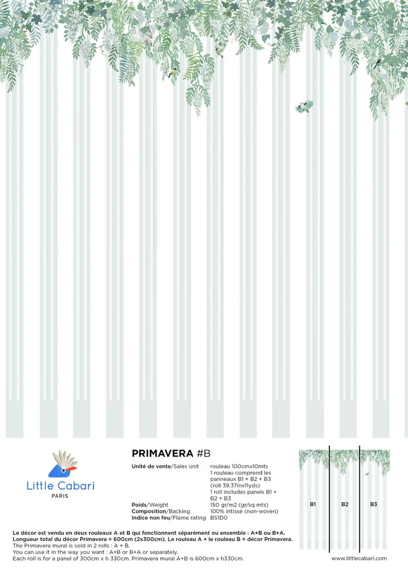 Little Cabari Tapete Primavera #B