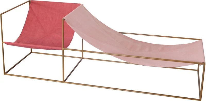 Fauteuil et chaise longue Duo Seat / Rouge / Rose - valerie_objects