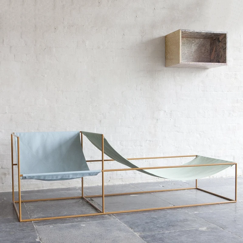 Fauteuil et chaise longue Duo Seat / Bleu / Vert - valerie_objects