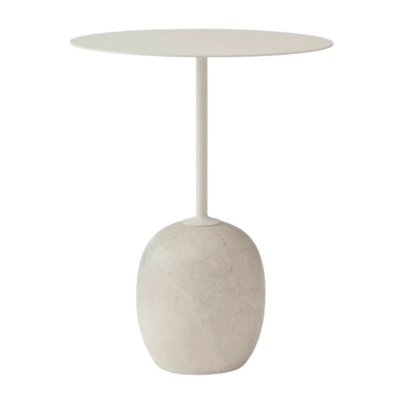 Table d'appoint en marbre blanc Lato LN8 - &tradition