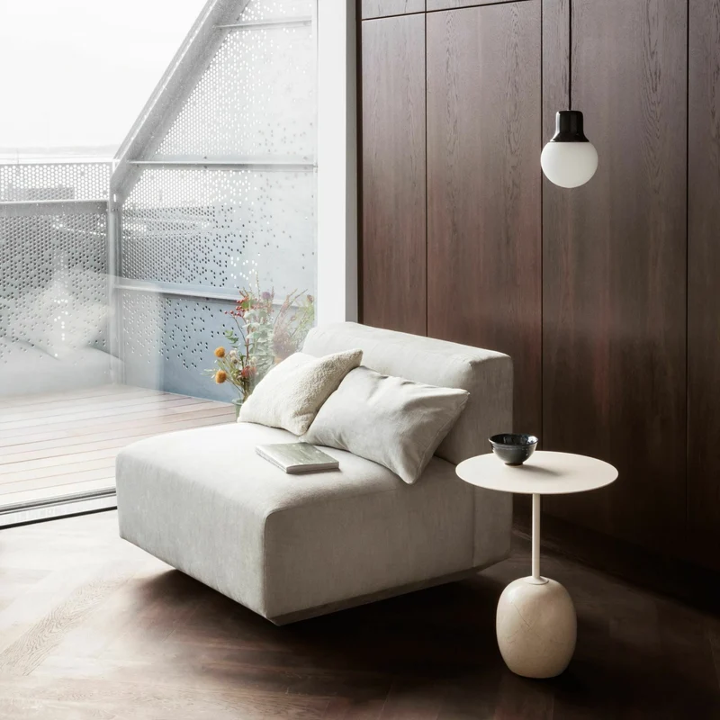 Table d'appoint en marbre blanc Lato LN8 - &tradition