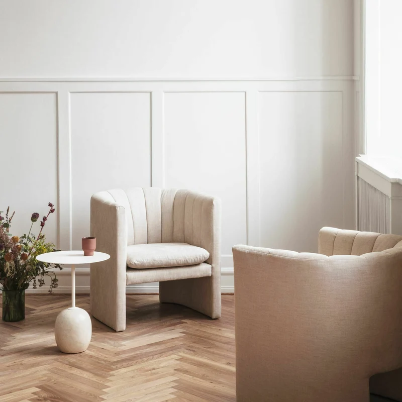 Table d'appoint en marbre blanc Lato LN8 - &tradition