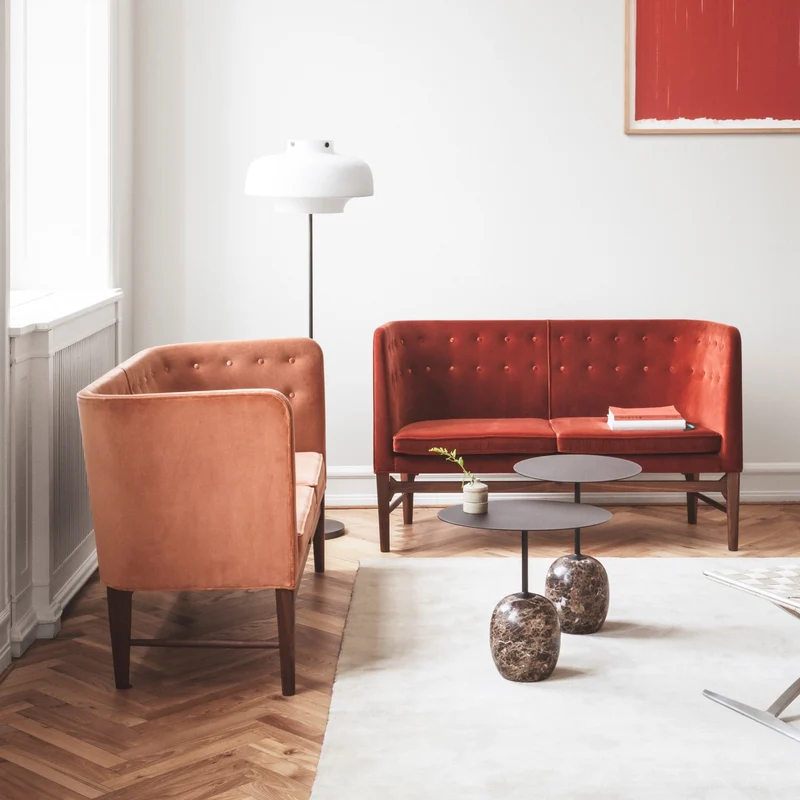 Table d'appoint en marbre noir Lato LN8 - &tradition