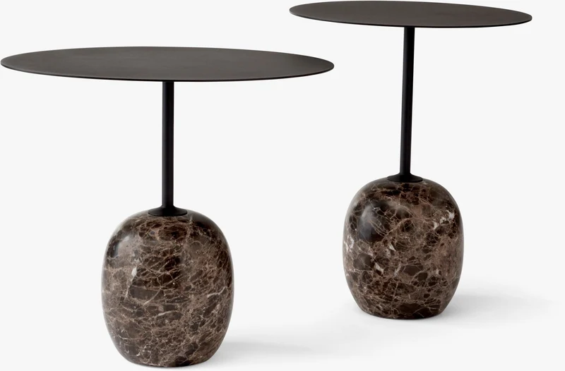 Table d'appoint en marbre noir Lato LN9 - &tradition