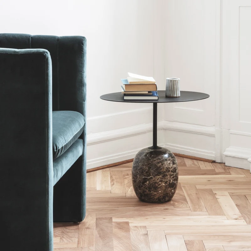 Table d'appoint en marbre noir Lato LN9 - &tradition