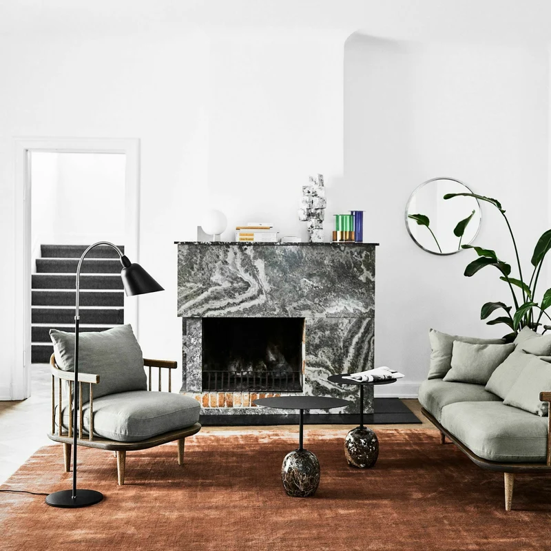 Table d'appoint en marbre noir Lato LN9 - &tradition