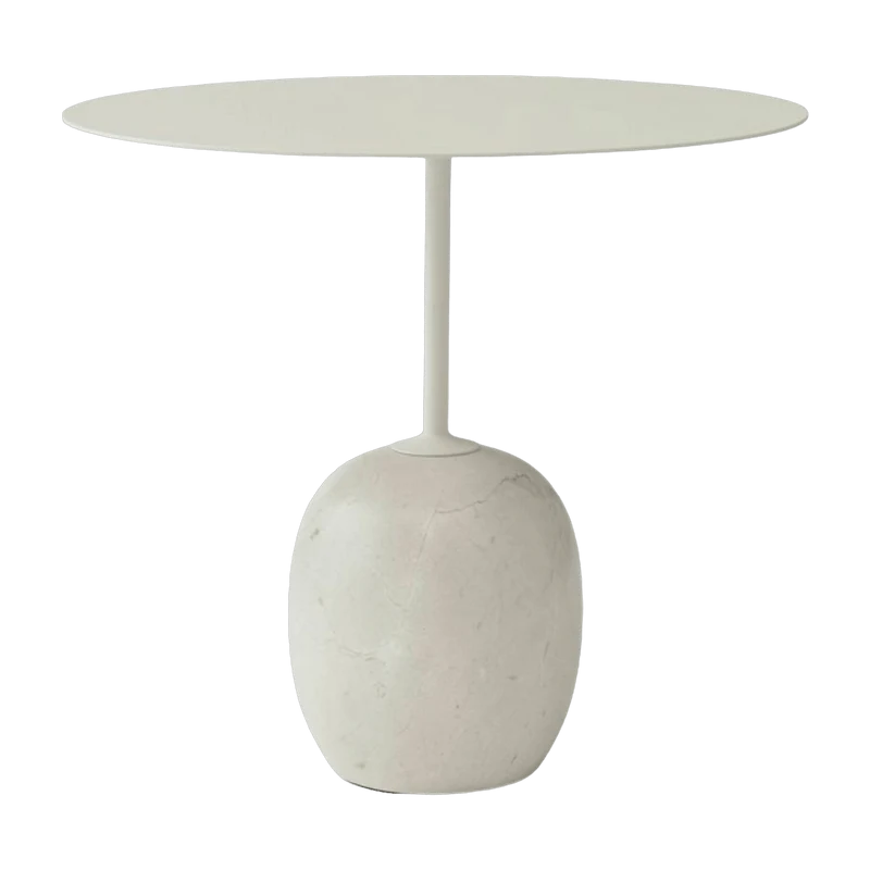 Table d'appoint en marbre blanc Lato LN9 - &tradition