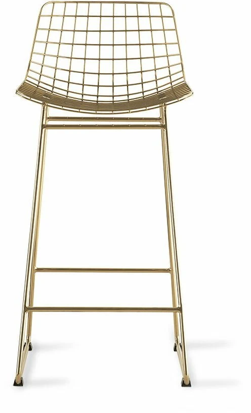 Chaise de bar en métal doré Wire - HKliving