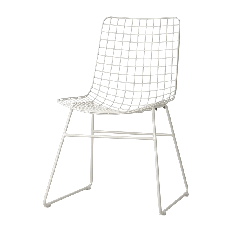 Chaise en métal blanc Wire - HKliving