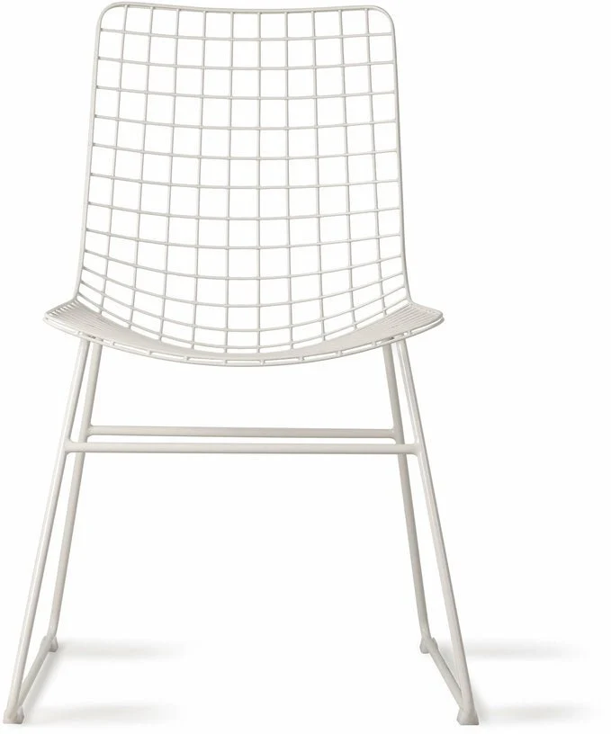 Chaise en métal blanc Wire - HKliving