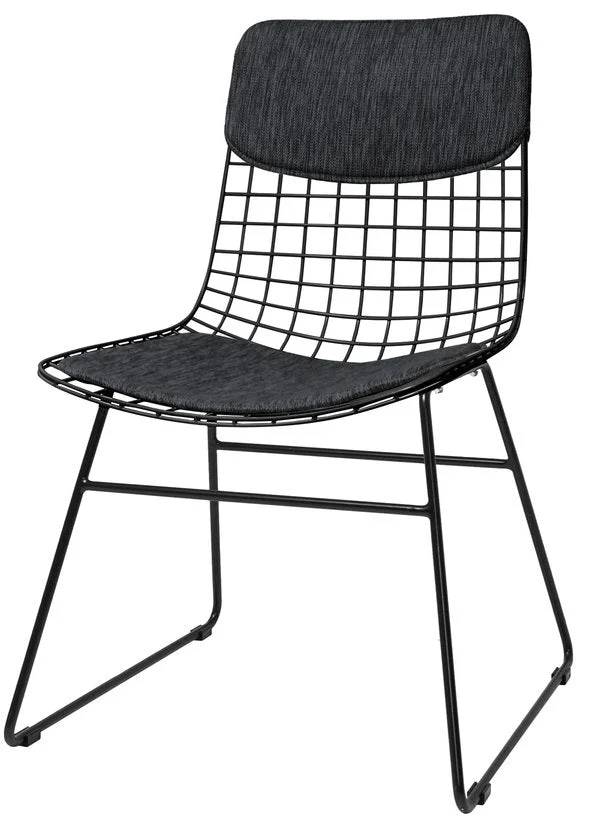 Coussins gris foncé pour chaise Wire - HKliving