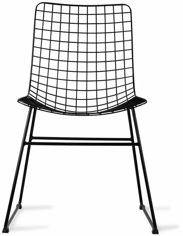 Chaise design en métal noir Wire - HKliving