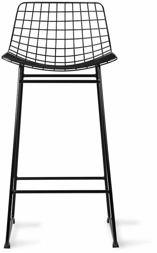 Chaise de bar en métal noir Wire - HKliving