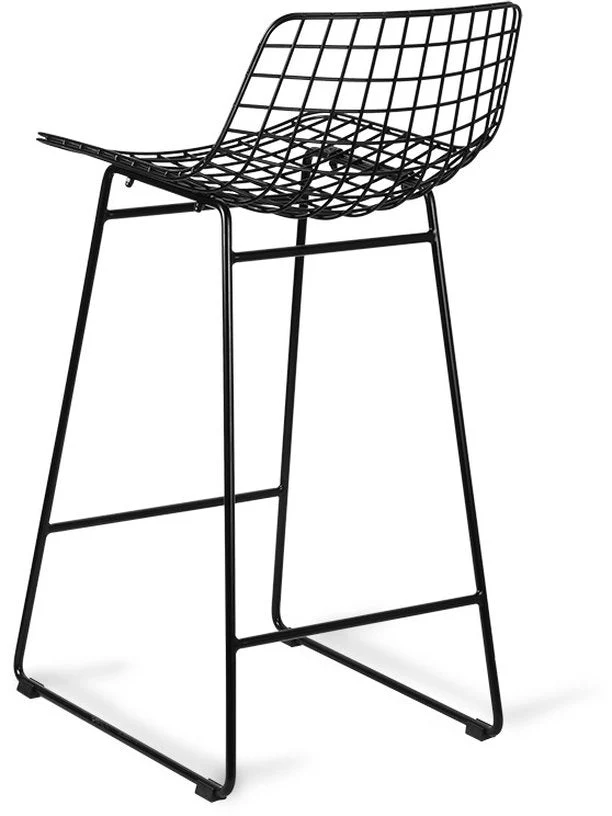Chaise de bar en métal noir Wire - HKliving