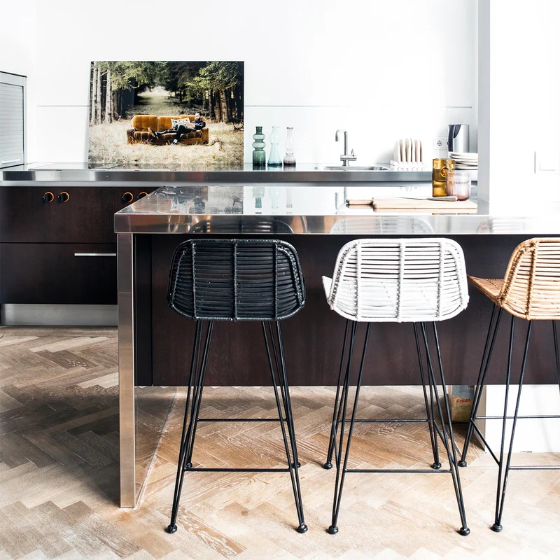 Coussins gris foncé pour tabouret de bar Wire - HKliving