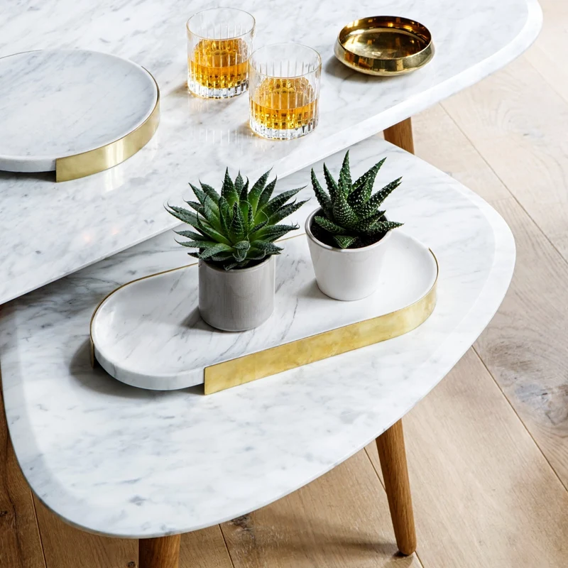 Petite table basse en chêne brut Fifties - RED Edition