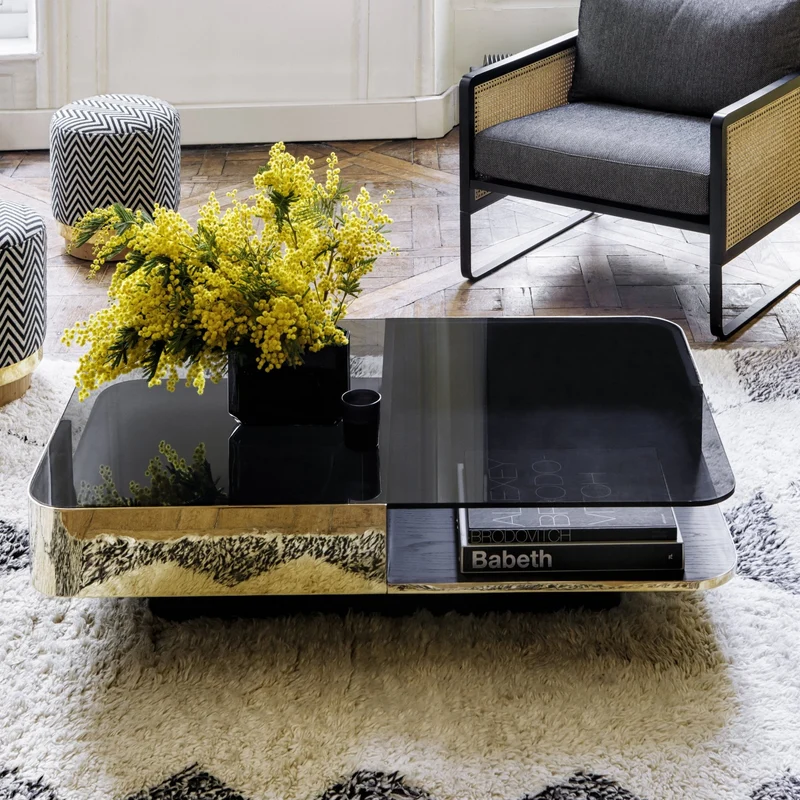 Table basse en laiton Lounge - RED Edition