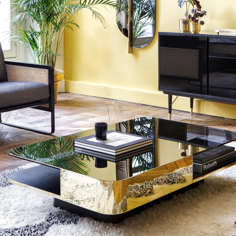 Table basse en laiton Lounge - RED Edition