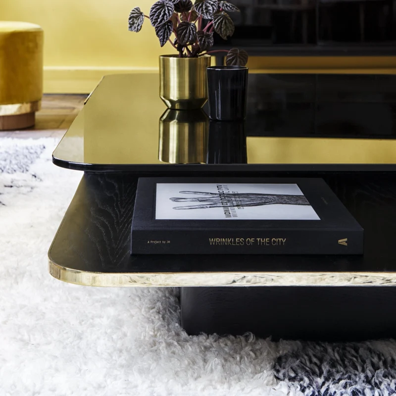Table basse en laiton Lounge - RED Edition
