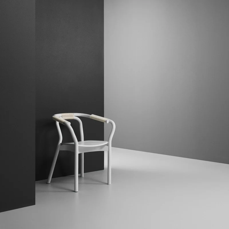 Chaise en bois noir Knot noir/noir - Normann Copenhagen