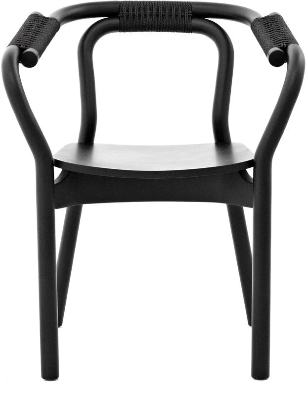Chaise en bois noir Knot noir/noir - Normann Copenhagen