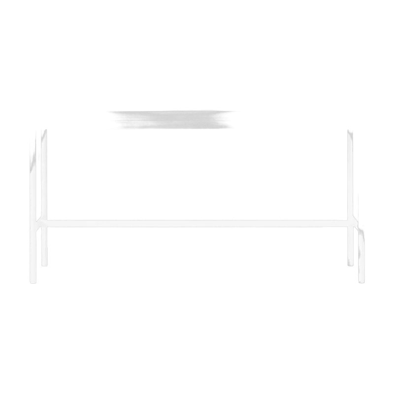 Table haute en stratifié blanc et piètement blanc 50 x 190 x 95 cm Base - Muuto