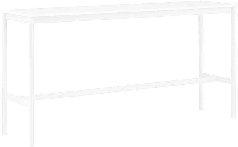 Table haute en stratifié blanc et piètement blanc 50 x 190 x 95 cm Base - Muuto